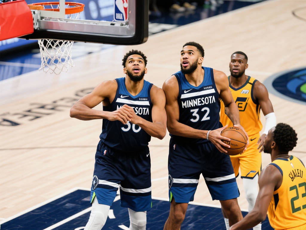 尤其是在内线对抗中，唐斯和戈贝尔的双塔组